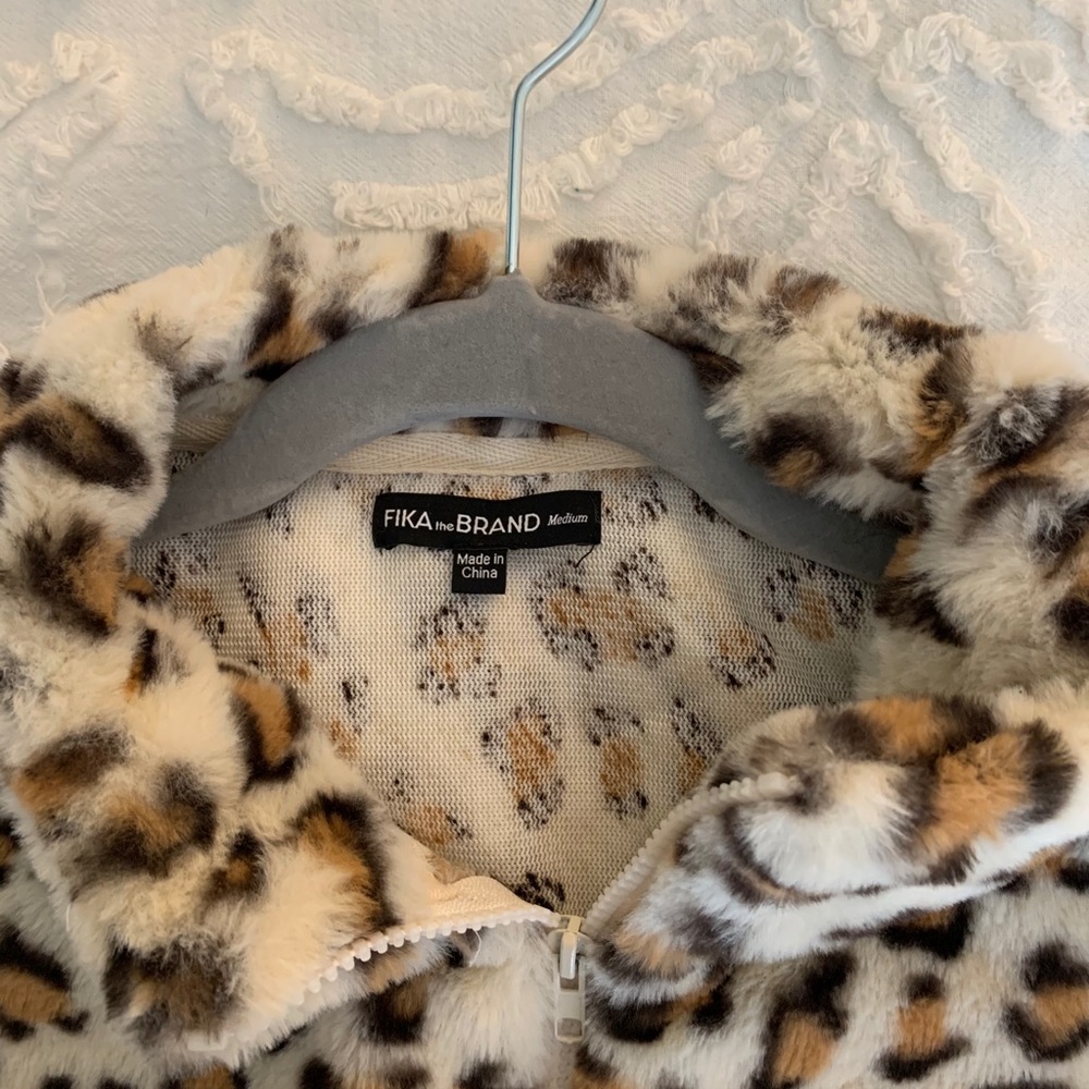 cheetah half zip